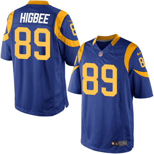 Men's Limited Tyler Higbee Nike Jersey Royal Blue Alternate - #89 NFL Los Angeles Rams